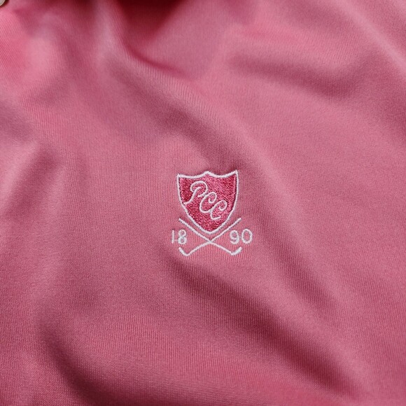 Peter Millar Summer Comfort Golf Pink Polo Shirt Size L - Picture 6 of 16